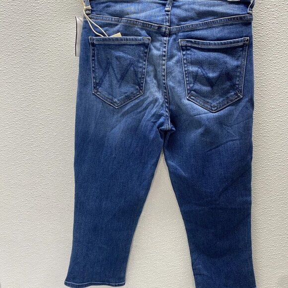 Mother Women’s The Stunner Bunny Slip Capri Jeans Size 26 Connect The Dots Blue - Picture 8 of 14